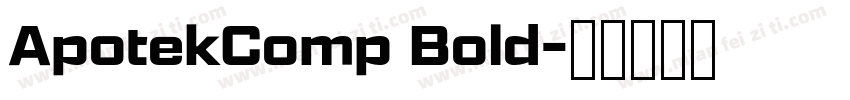 ApotekComp Bold字体转换